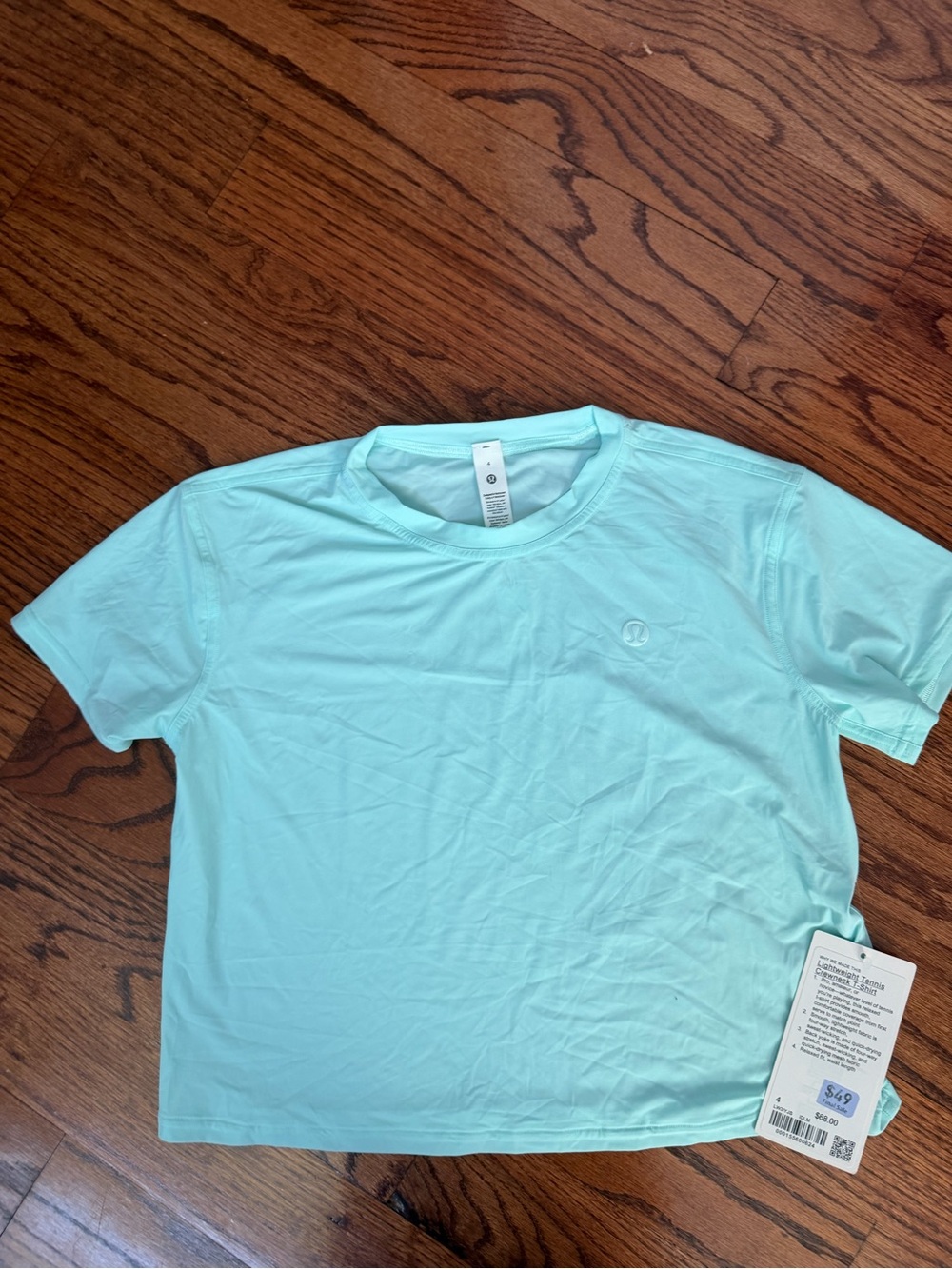 lululemon athletica tennis Short Sleeve Crew Tee in Light Aqua
